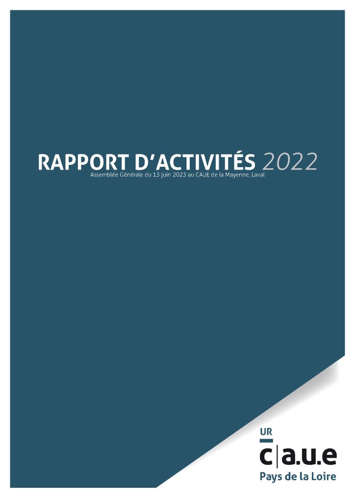 Couverture rapport d'activité URCAUE 2022